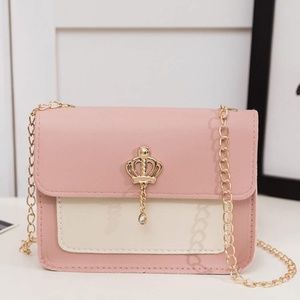 Elegant Pink and Cream Chain Bag